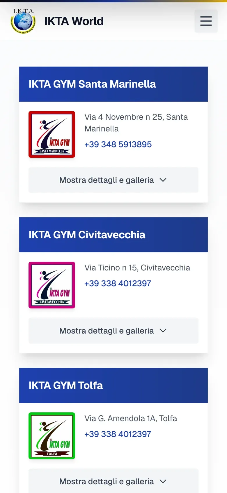 Le palestre IKTA